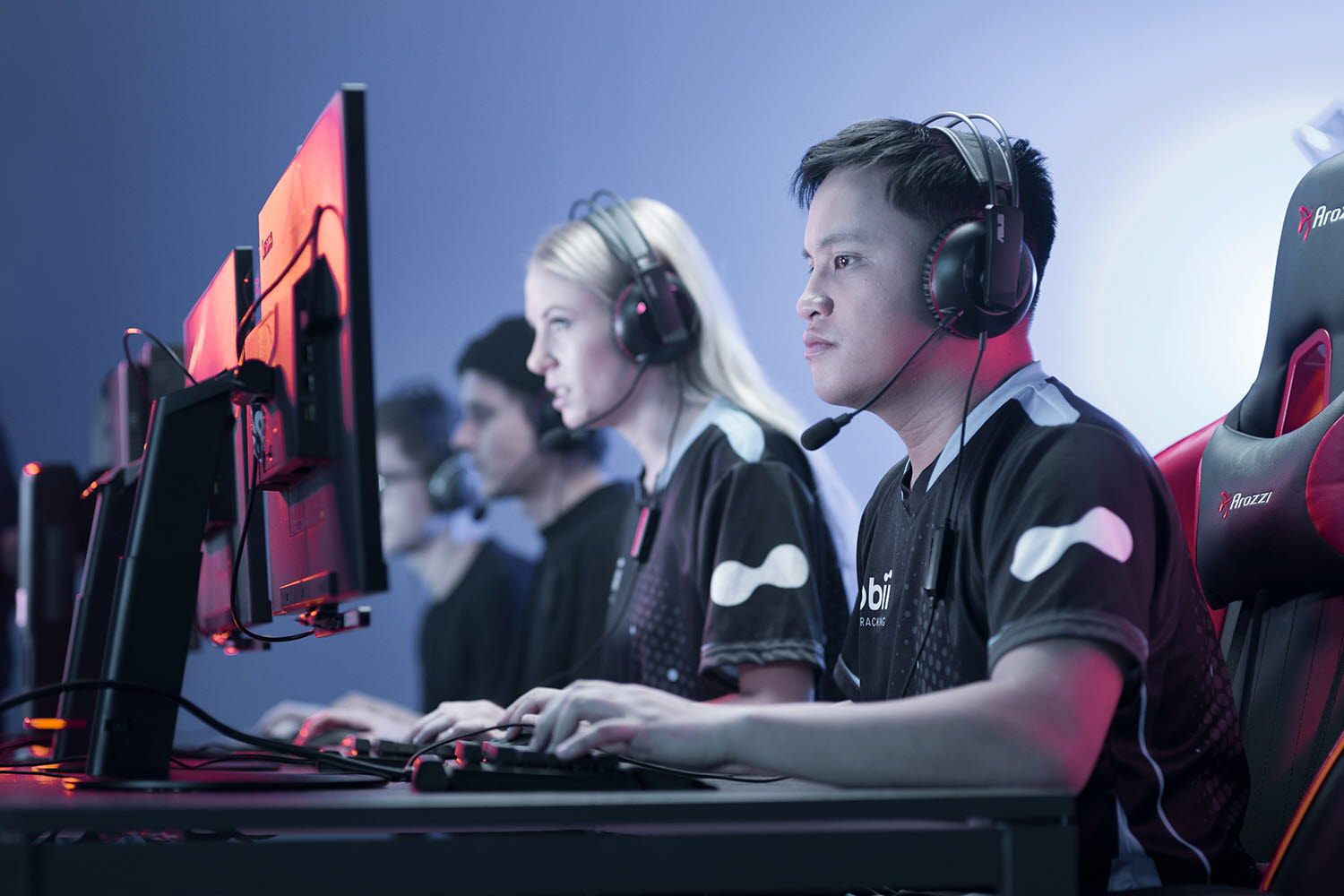People gaming with Tobii Eye trackers