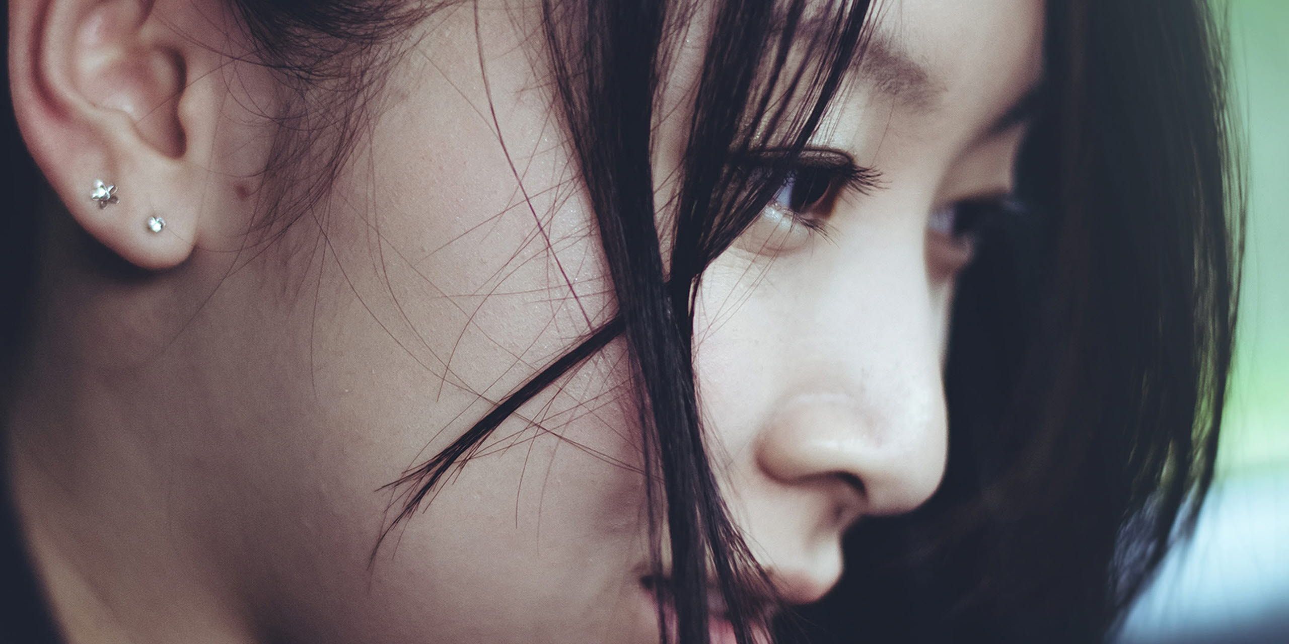 Close up of a woman's eyes