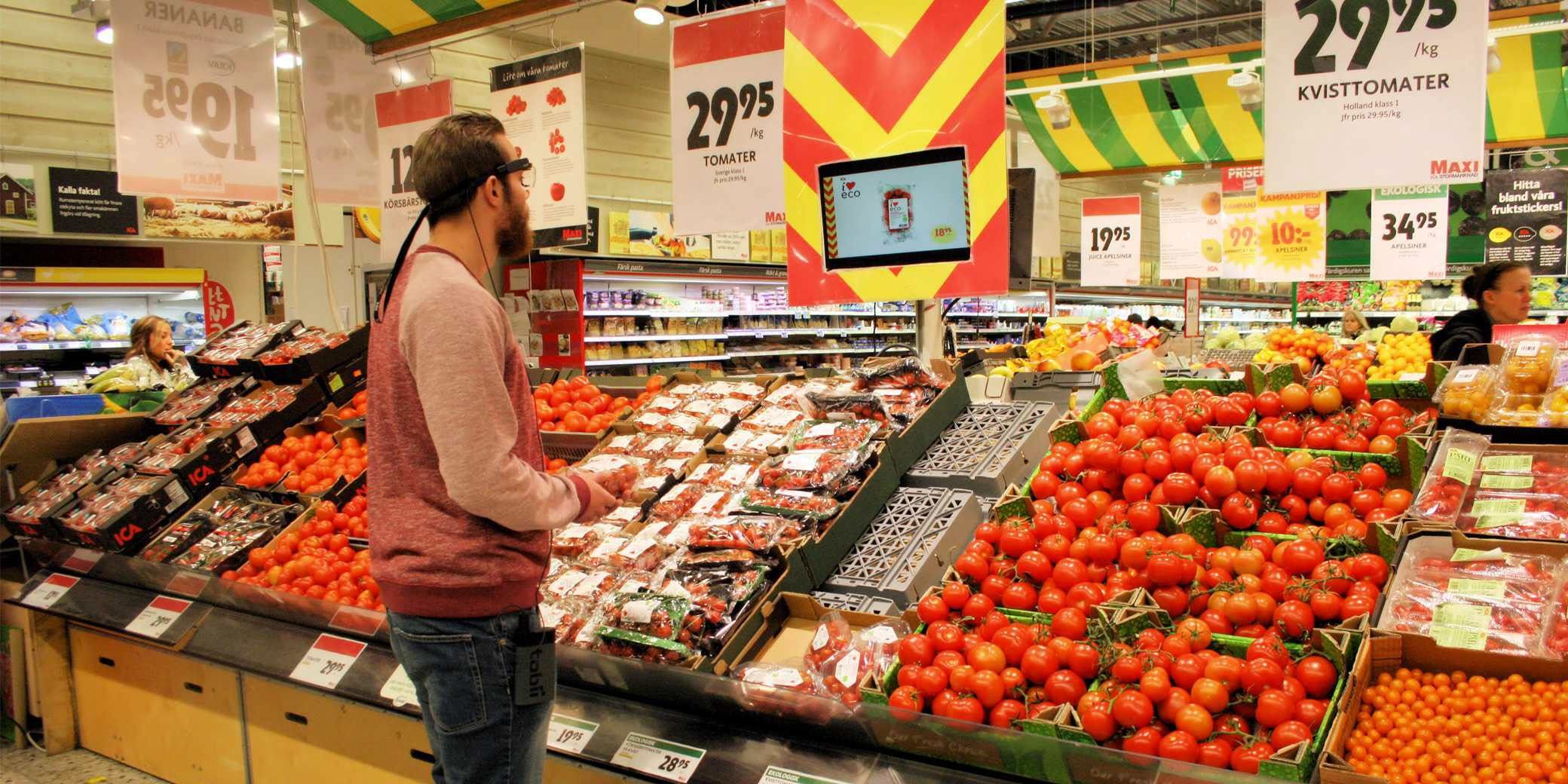 Testing Tobii Pro Glasses 2 in retail environment.