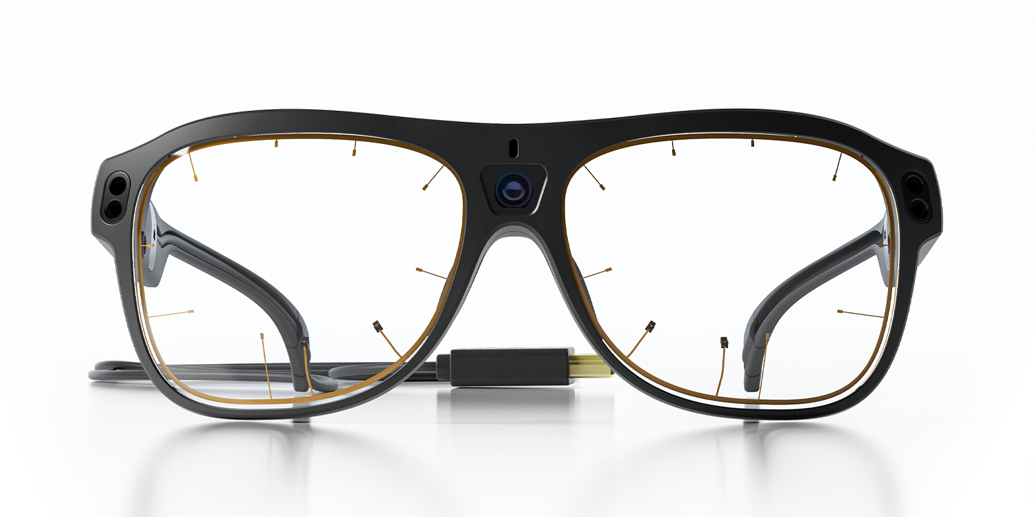 Glasses 3 wearable eye tracker front view