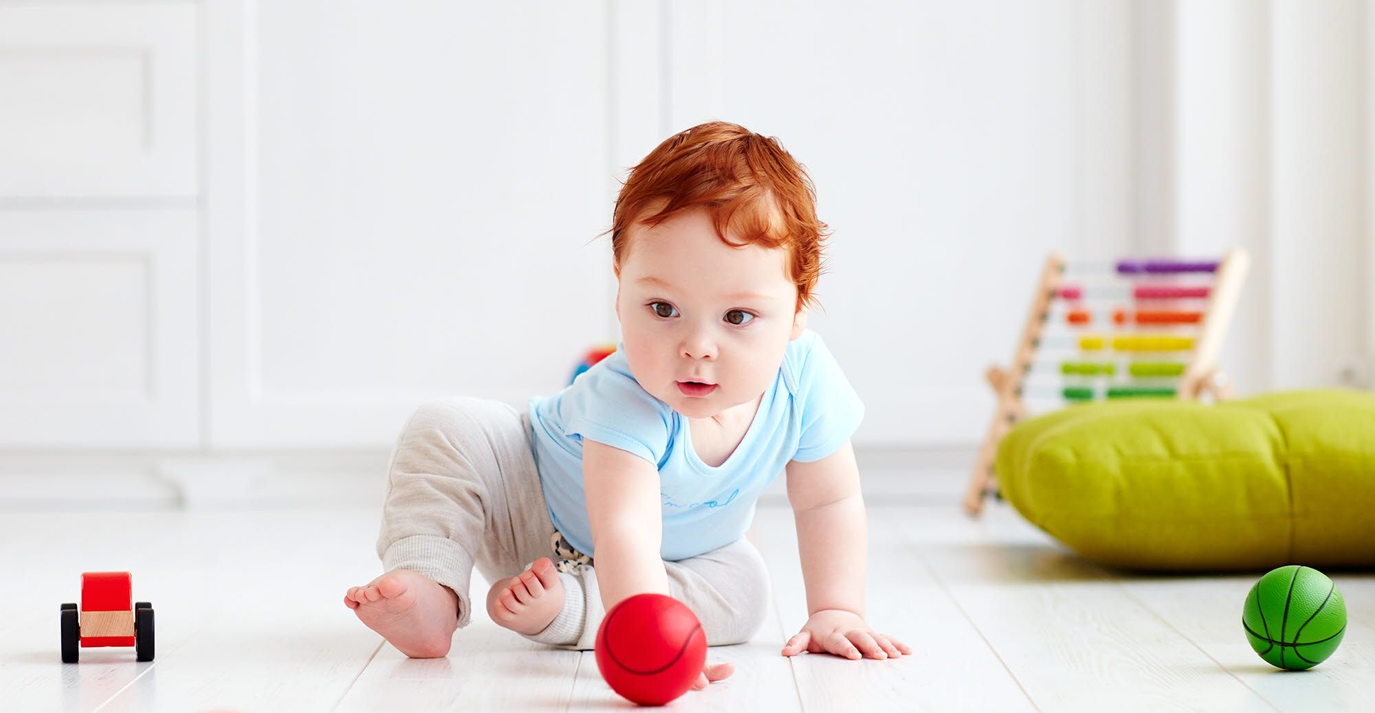 Child playing with toys